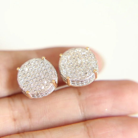 New! Sterling Micro-Paved Stud Earrings - Picture 9 of 9